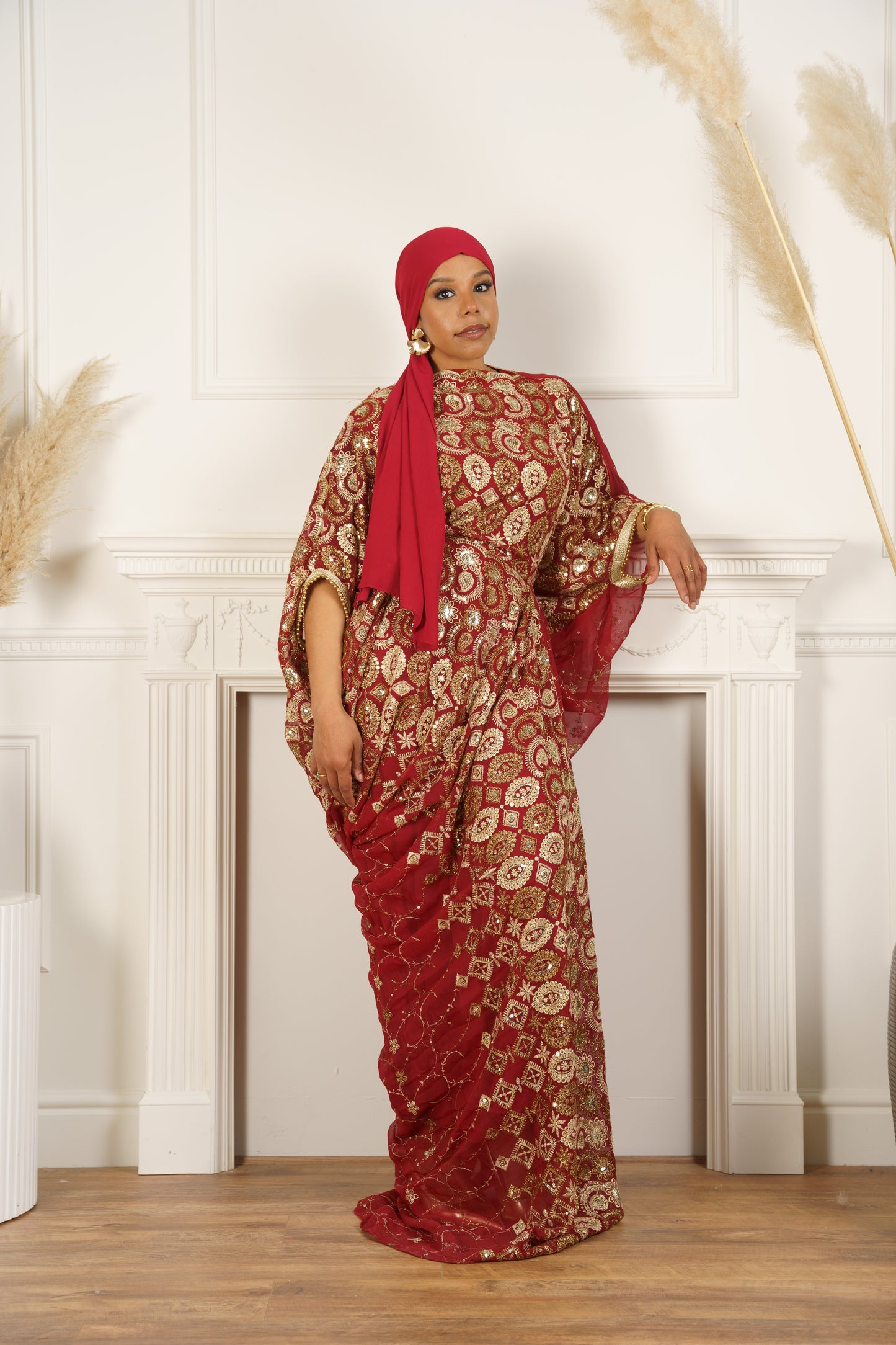 Dirac Saree (Maroon)