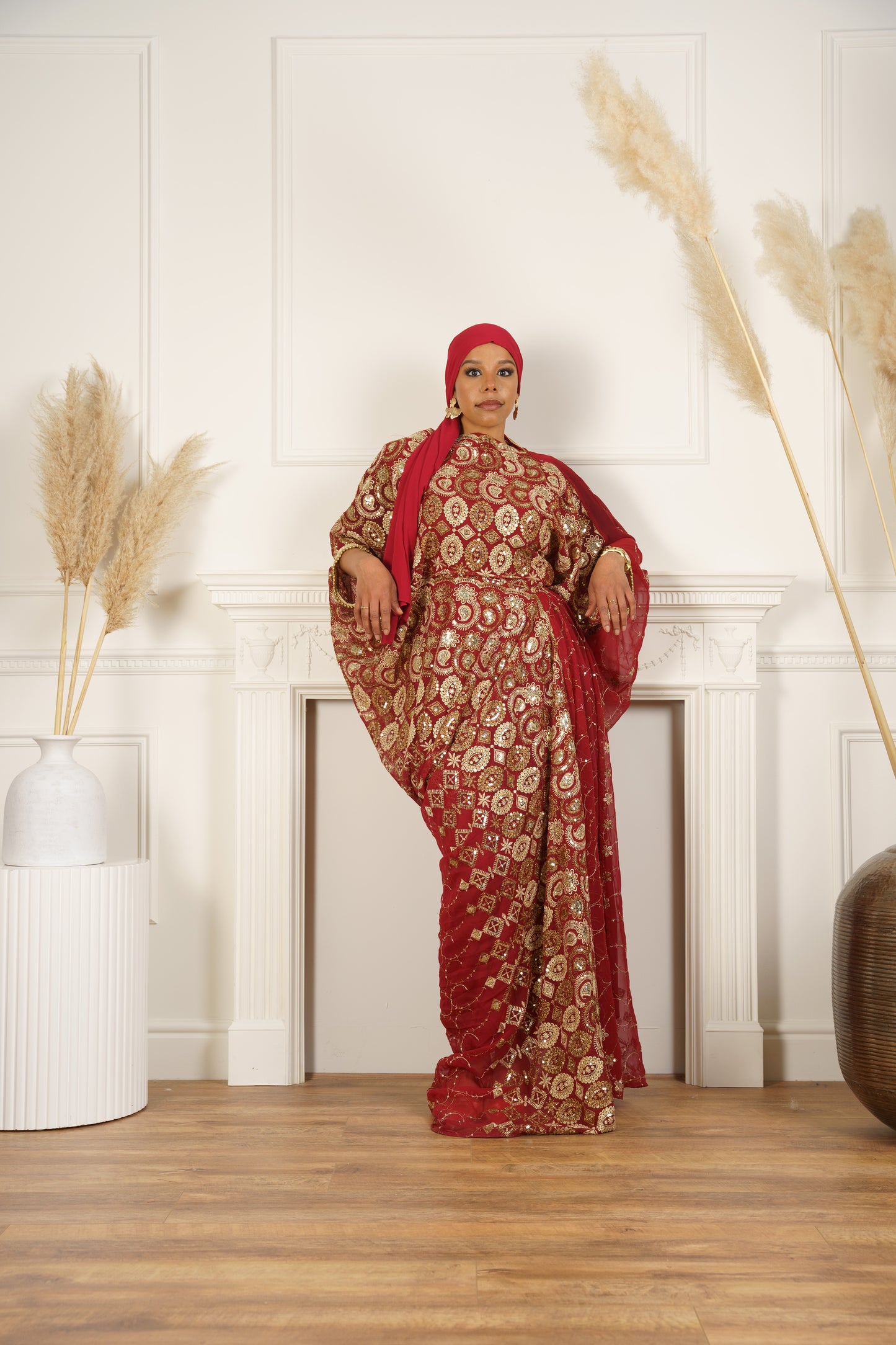 Dirac Saree (Maroon)