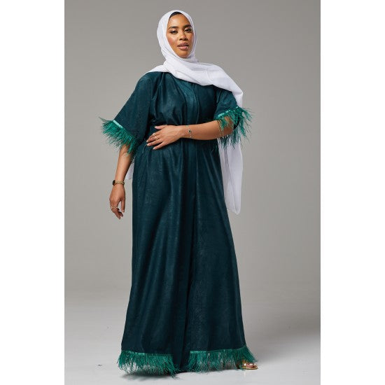 Zaria Feather Abaya