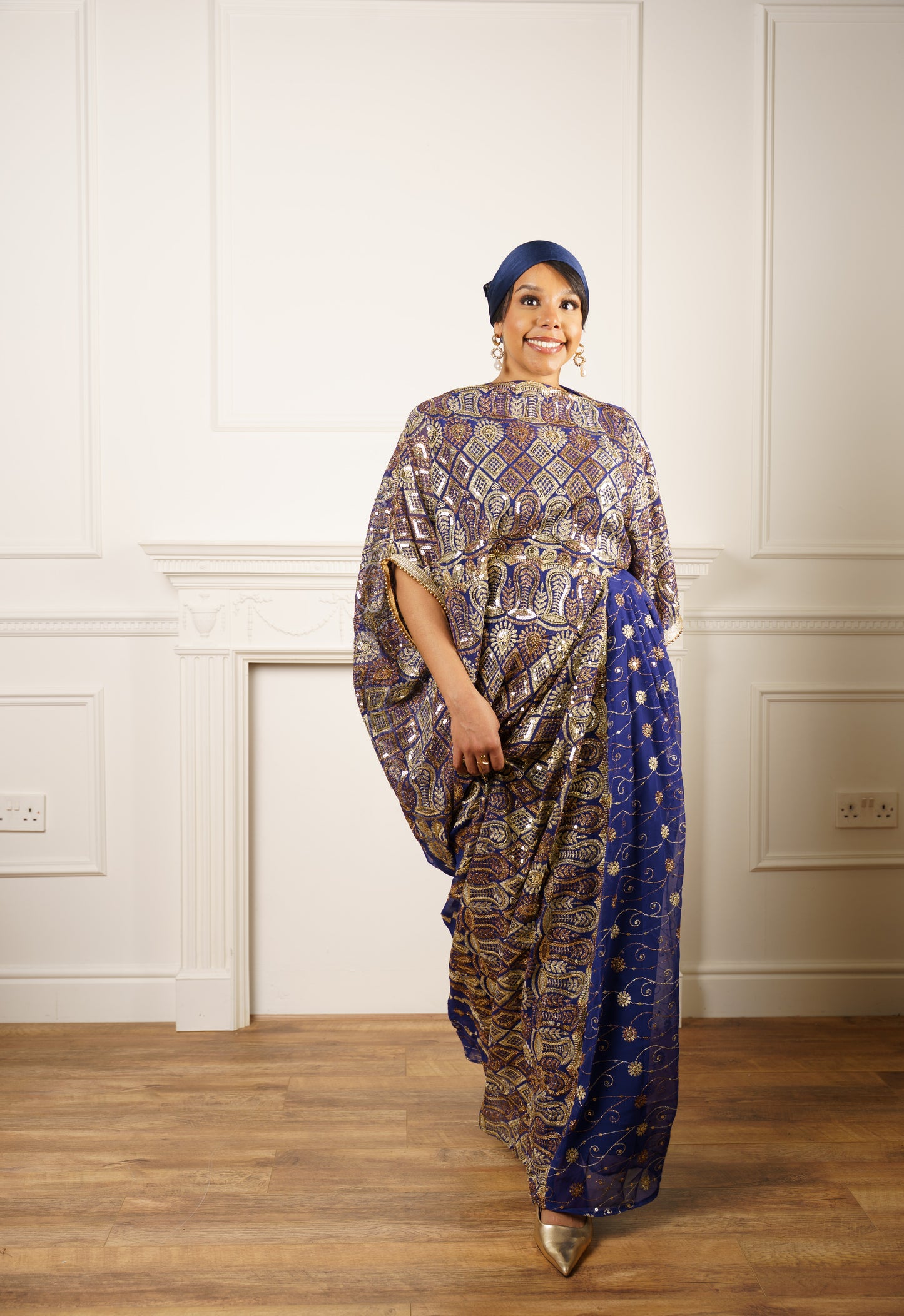Dirac Saree (Midnight Blue)