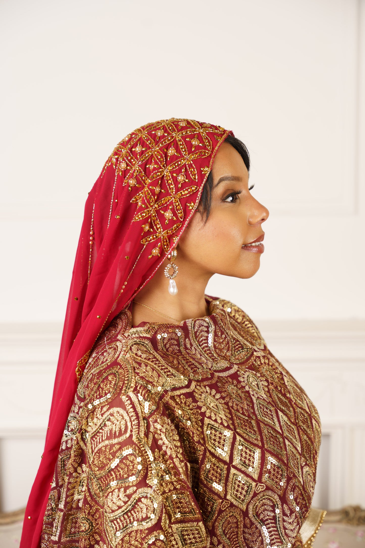 Embellished Chiffon Hijab