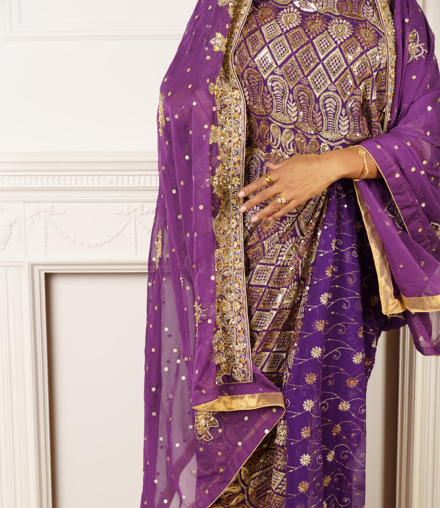 Dirac Saree (Majestic Purple)