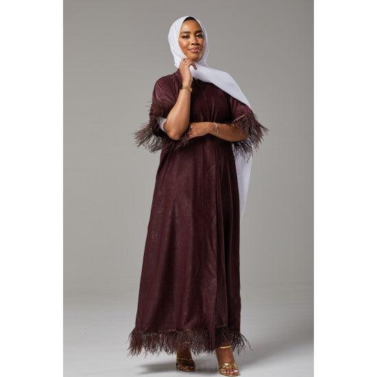 Zaria Feather Abaya