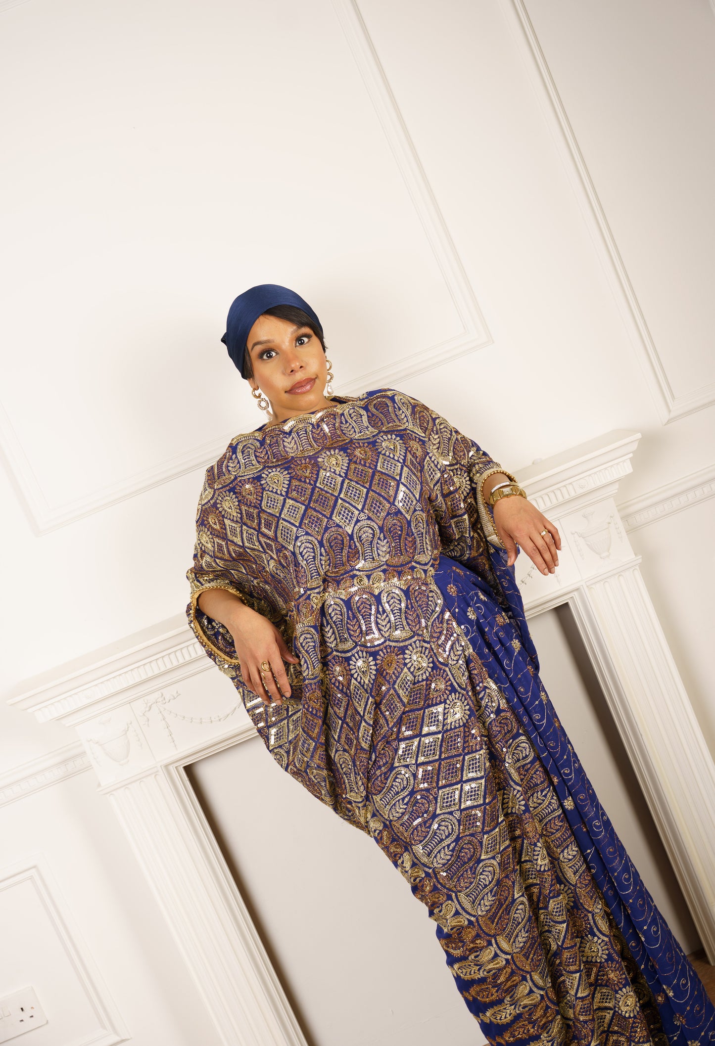 Dirac Saree (Midnight Blue)