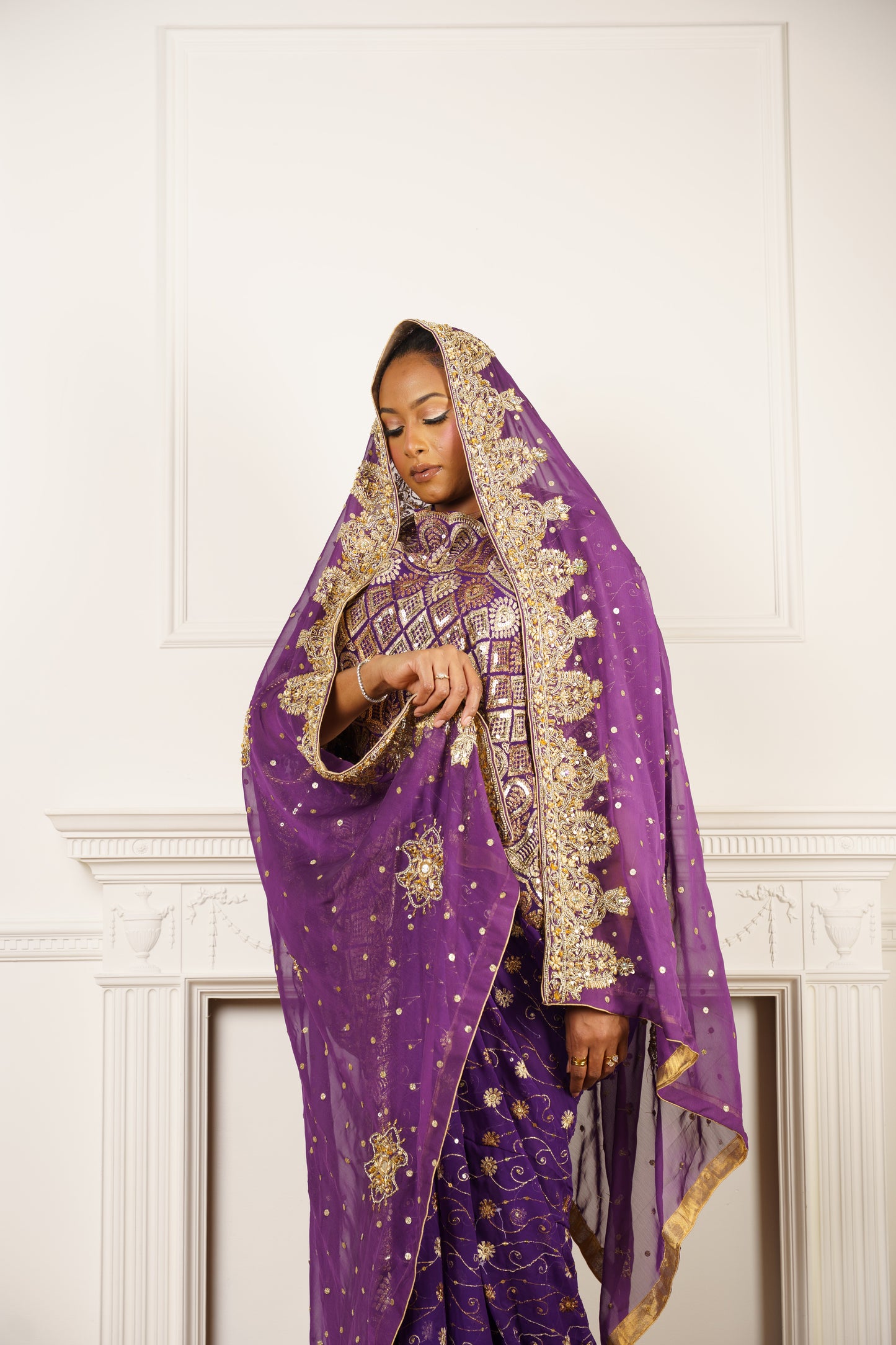 Dirac Saree (Majestic Purple)