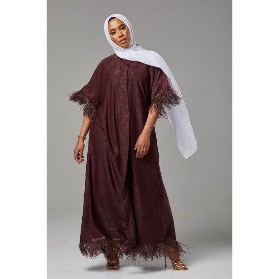 Zaria Feather Abaya